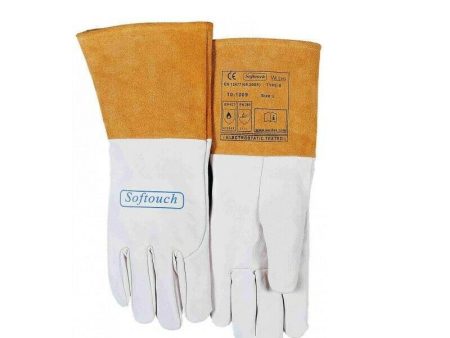 GUANTI PER SALDATURA TIG WELDAS 10-1009 SOFTOUCH SENSIBILI PELLE FIOR DI CAPRA on Sale