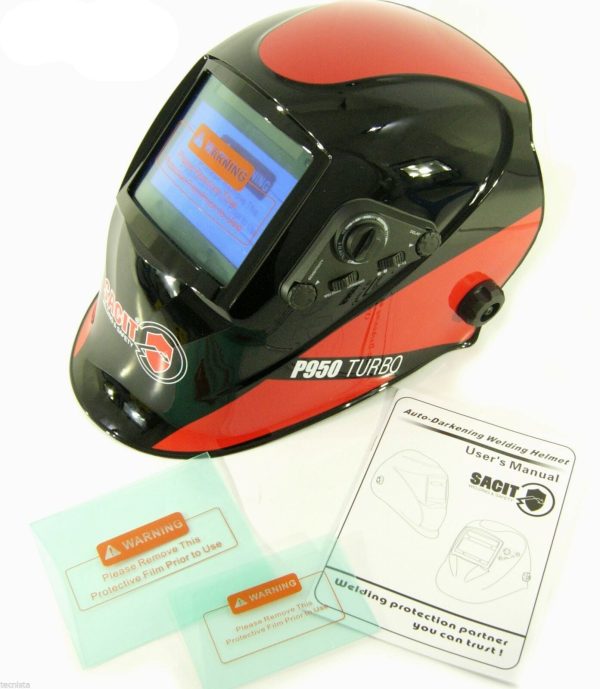 SACIT P950 Casco Saldatore  Autoscurante 4 Sensori Celle Solari TIG MIG MMA Sale